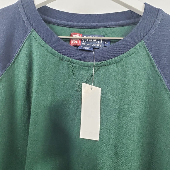 Chaps Ralph Lauren Colorblock Dad Sweatshirt Vintage 90s NEW - Picture 6 of 6